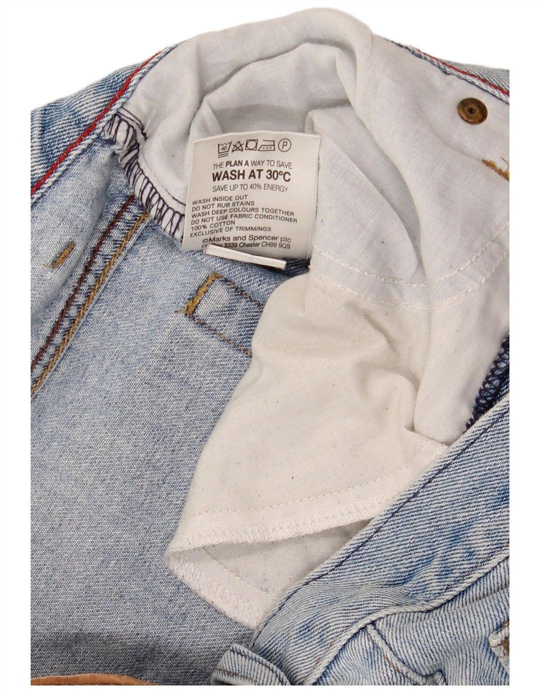 Marks & Spencer Jeans Sueltos para Hombre W32 L26 Algodón Azul