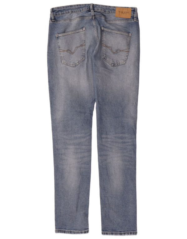 Vaqueros Guess Mujer Slim Tapered W32 L34 Poliéster Azul