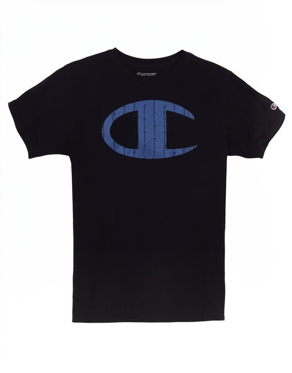 Champion Camiseta gráfica para hombre Top Small Black Cotton