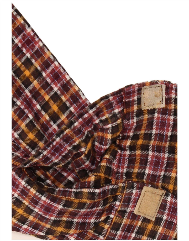 VINTAGE Camisa de franela para hombre Talla 41/42 Algodón a cuadros multicolor grande