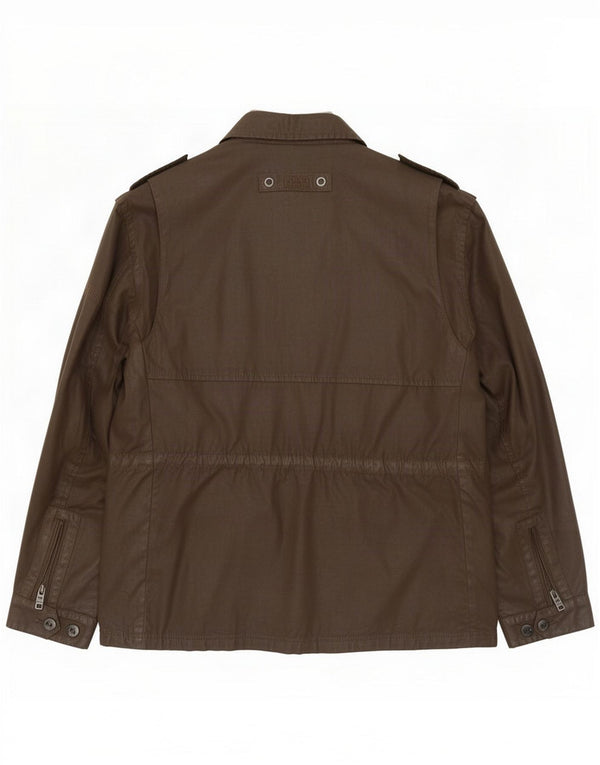 Camel Active Chaqueta utilitaria de algodón encerado para hombre UK 42 XL Marrón