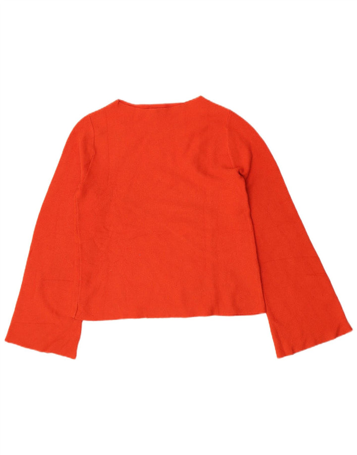 Oasis Mujer Top Manga Larga UK 6 XS Naranja Viscosa