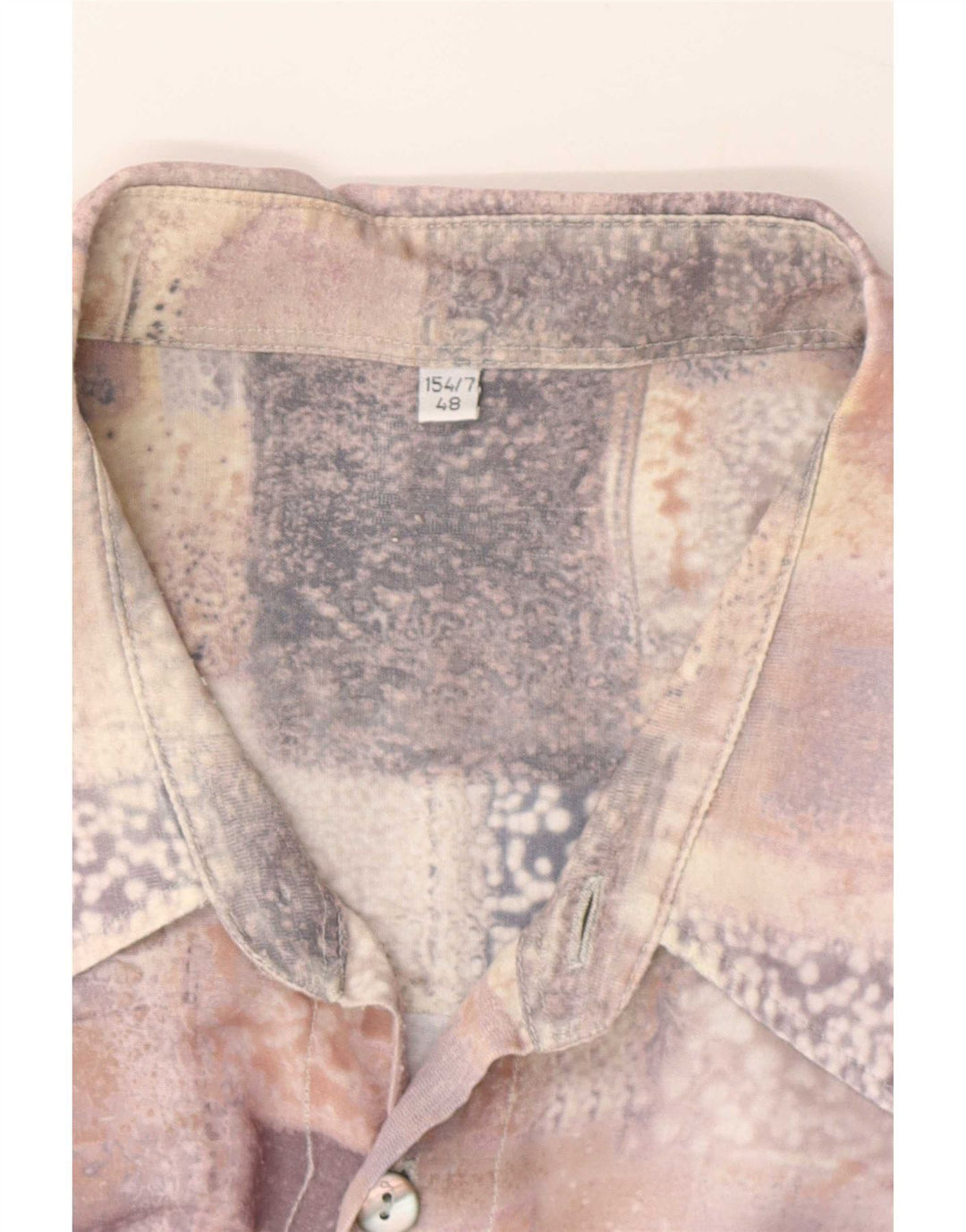 Camisa vintage con estampado abstracto para hombre Talla 48 3XL Multicolor