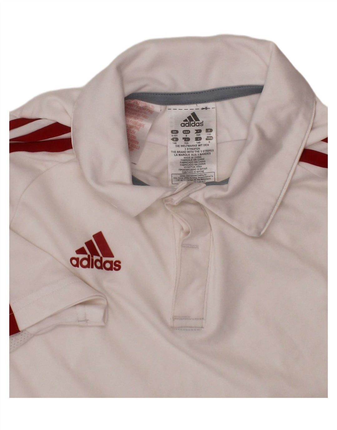Polo ADIDAS Climacool para niño 9-10 años Blanco Poliéster