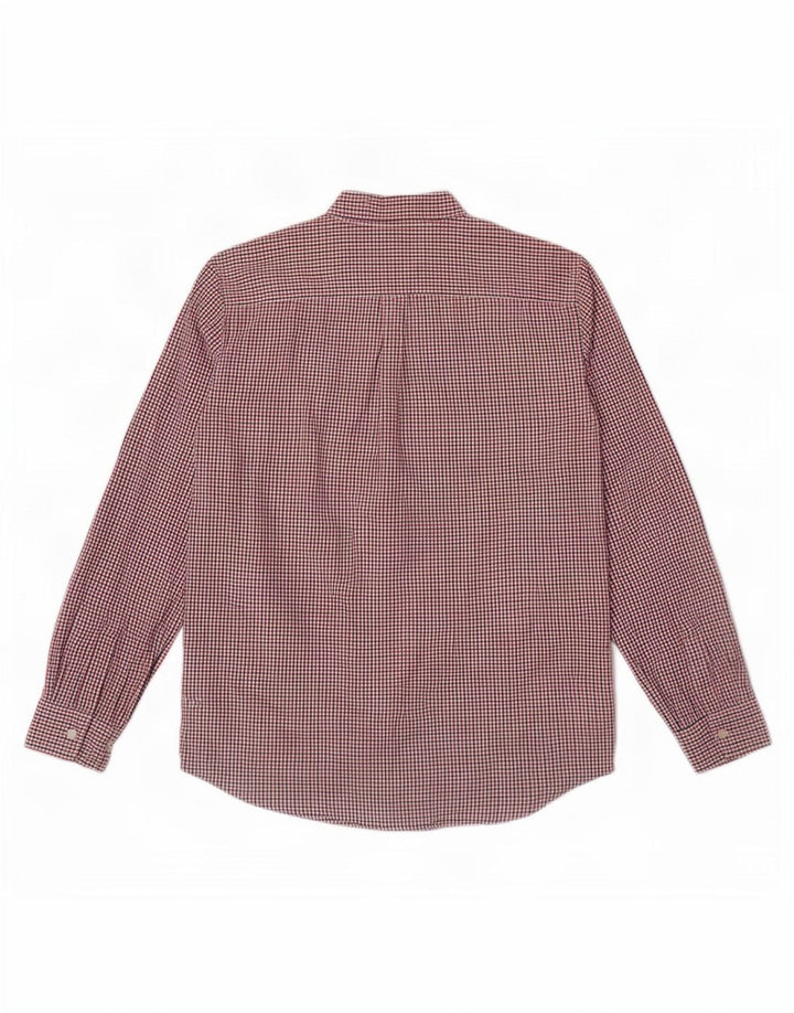 Chaps Camisa para hombre de algodón a cuadros rojos grandes
