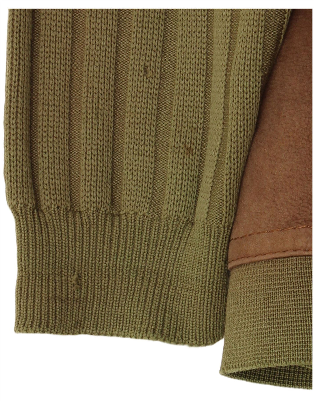 Renna Chaqueta de ante de punto para hombre UK 38 Medium Khaki