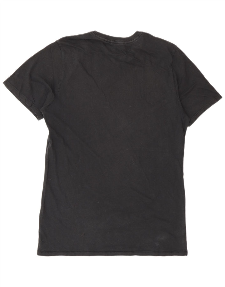 Nike Camiseta de corte atlético para hombre, talla mediana, algodón negro