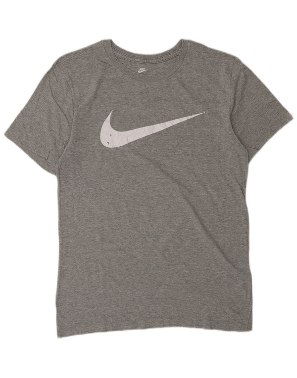 Nike - Camiseta gráfica para hombre, talla pequeña, algodón gris