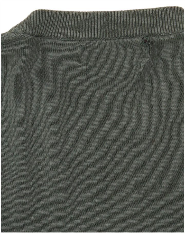 Marks & Spencer Jersey de cuello redondo para hombre de algodón verde medio