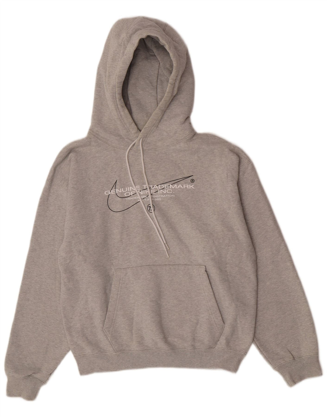 Nike Jersey con capucha gráfica para hombre, talla pequeña, algodón gris