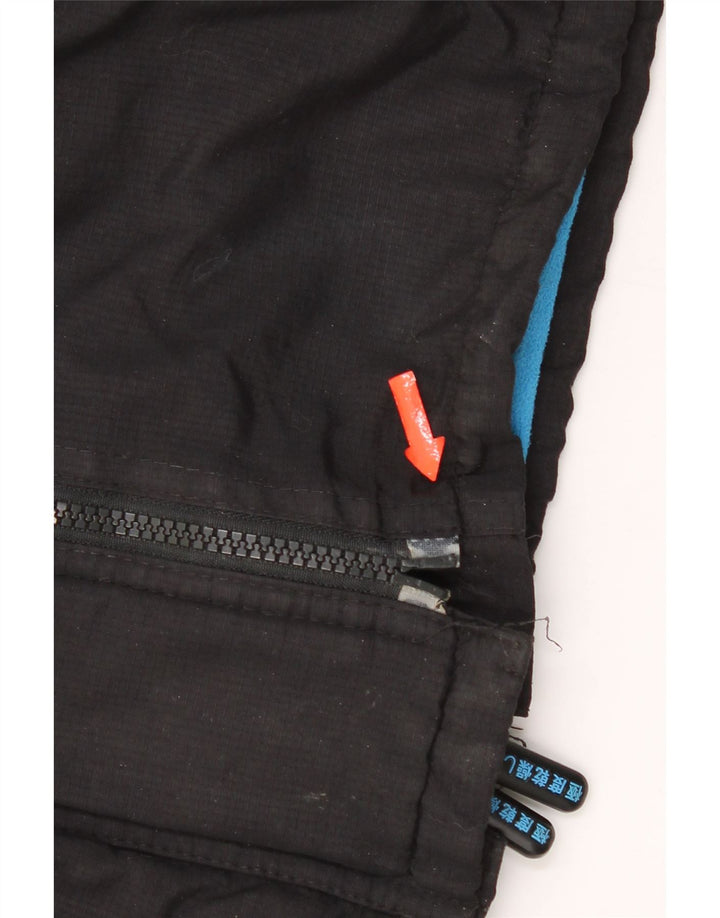 Superdry Chaqueta cortavientos con capucha y gráfico para hombre UK 38 Medium Black Nylon