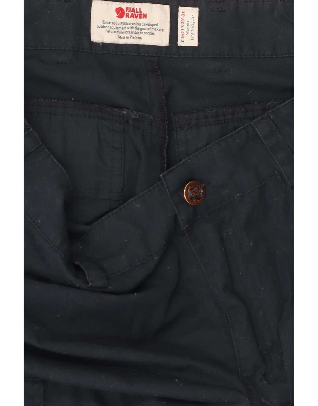 Fjall Raven Pantalones cargo para mujer EU 40 Medium W30 L29 Poliéster negro