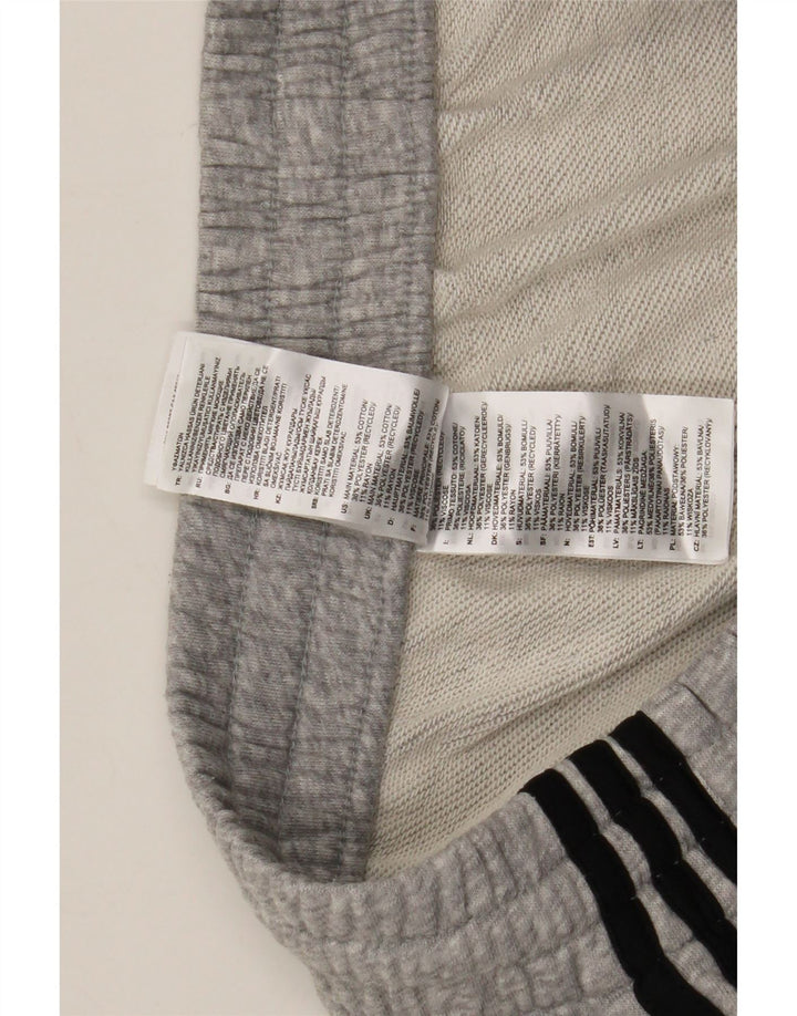 Pantalones cortos deportivos Adidas para hombre de algodón moteado gris medio