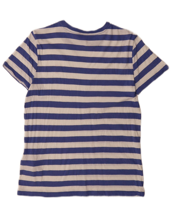 Polo Ralph Lauren - Camiseta para hombre, talla pequeña, algodón a rayas azules