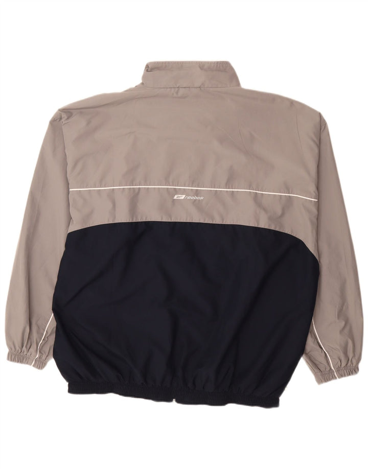 REEBOK Chaqueta superior de chándal para hombre 2XL Gris Colorblock Poliéster