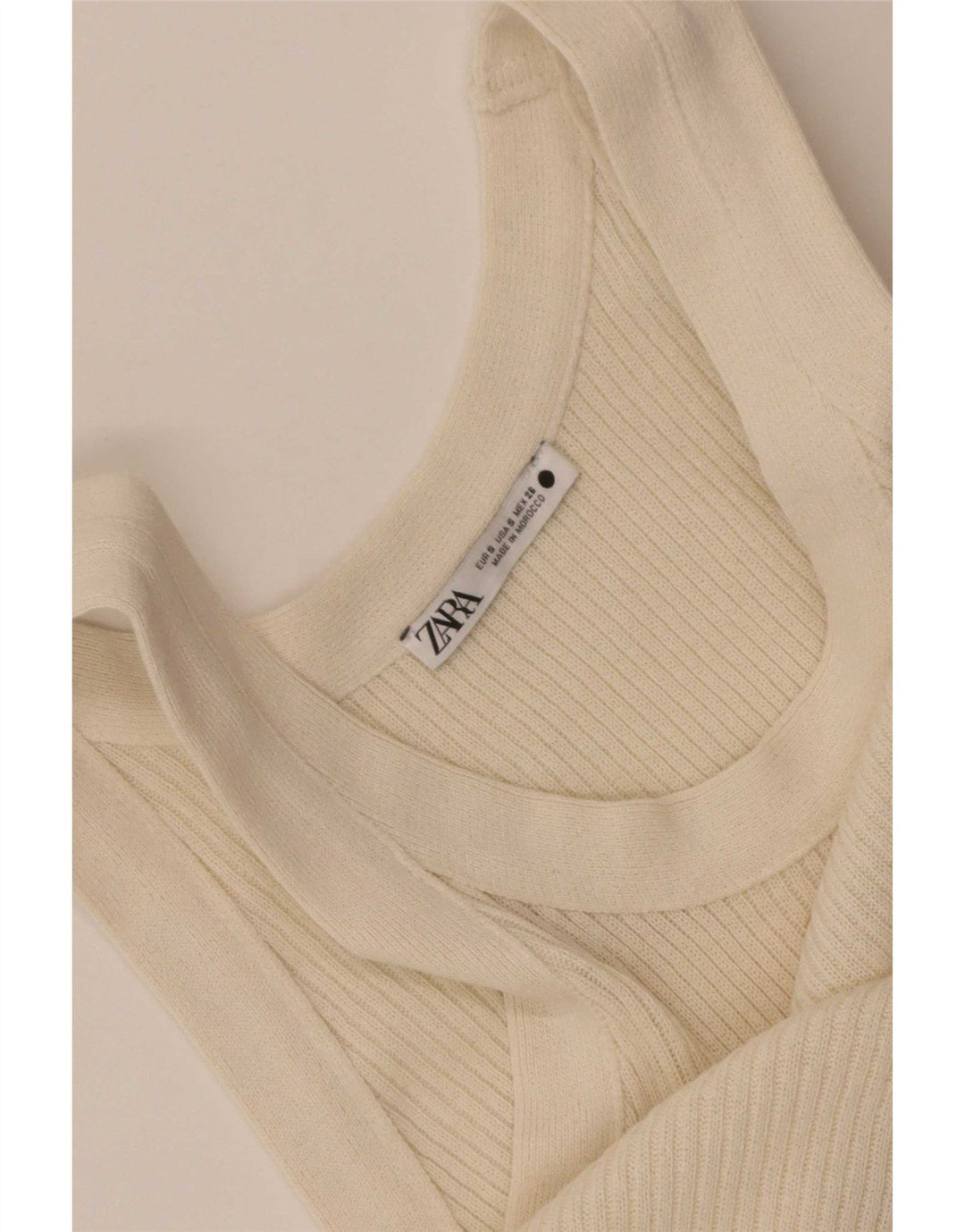 Zara Mujer Chaleco Top UK 8 Small Beige
