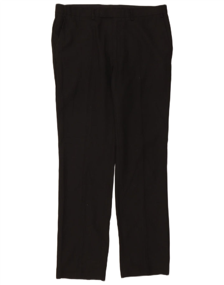Marks & Spencer Pantalón de traje ajustado para hombre W34 L32 Negro