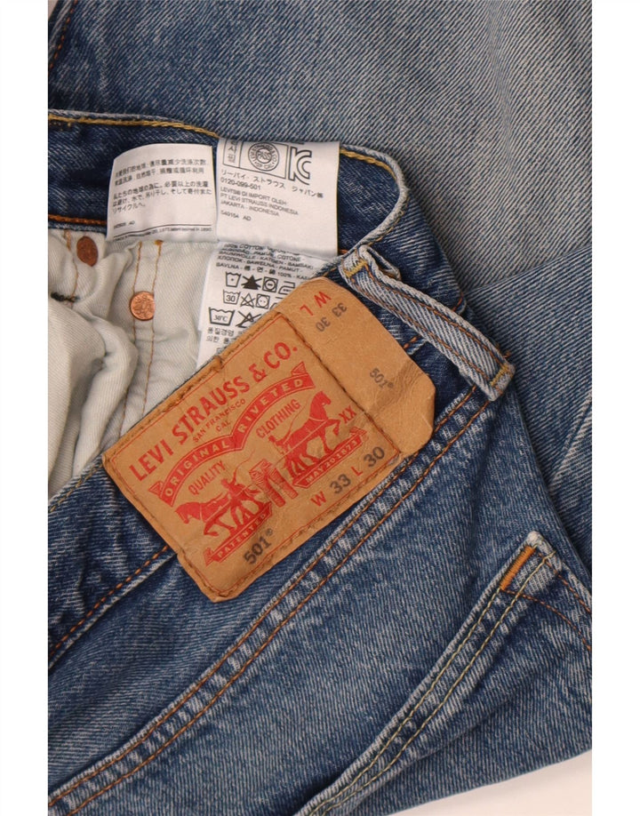 Levi's Hombre 501 Vaqueros Rectos W33 L30 Algodón Azul