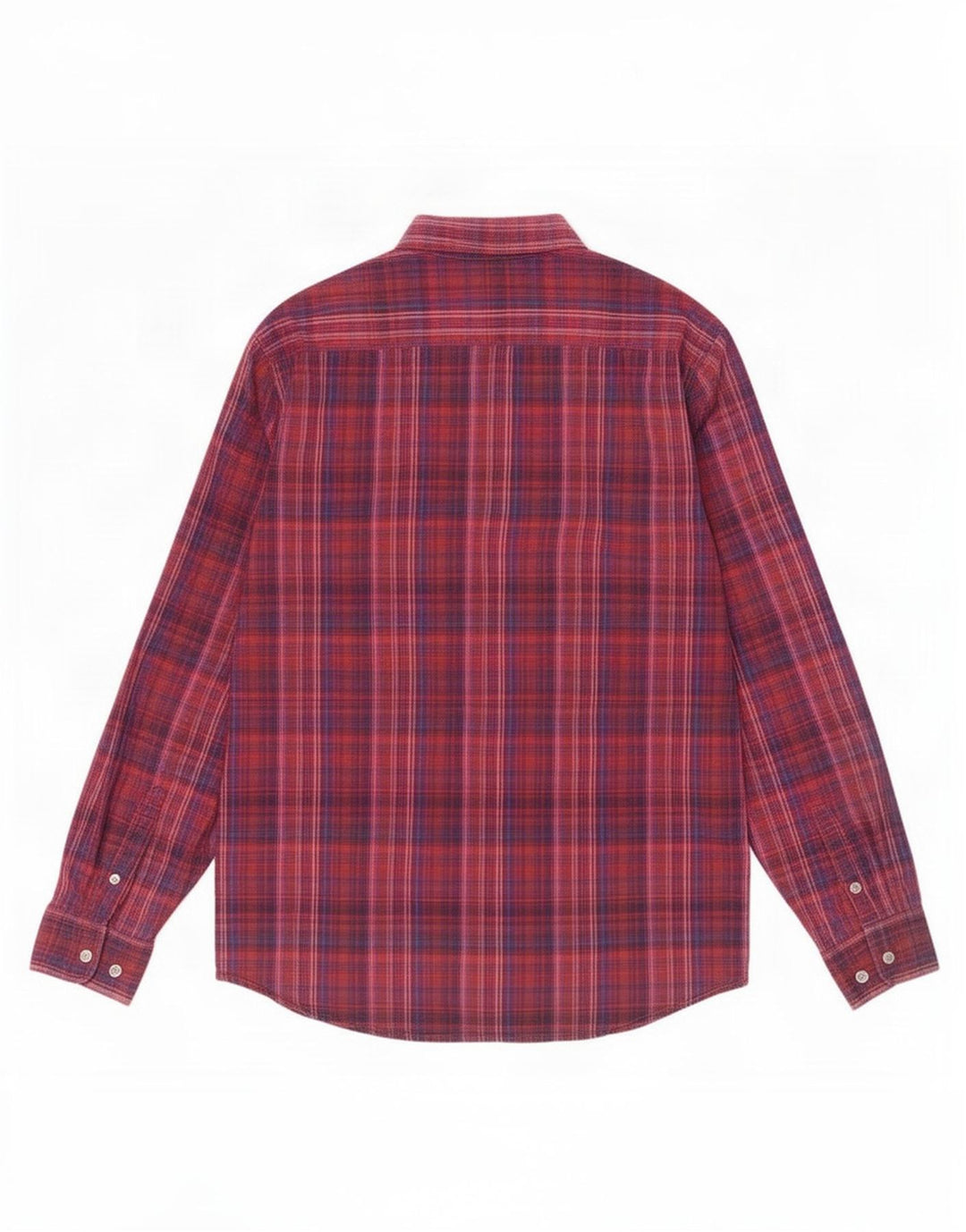 Camisa Dkny Hombre Grande Cuadros Rojos Algodón