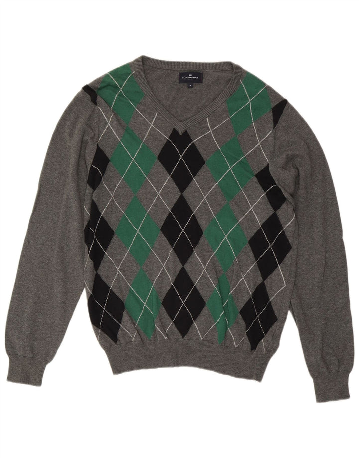 Marks & Spencer Jersey con Cuello en V Azul Harbour para Hombre Gris Medio