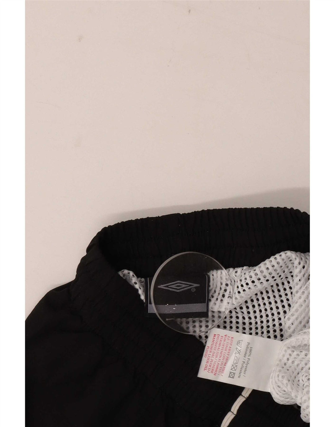 Pantalones cortos deportivos con gráficos Umbro para hombre Poliéster negro mediano