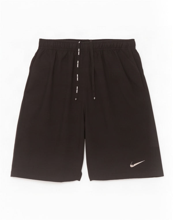 Nike - Pantalones cortos deportivos Dri Fit para niños de 12 a 13 años, tamaño grande, poliéster negro