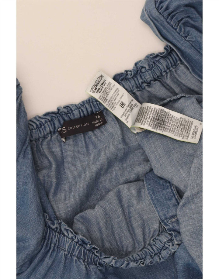 Marks & Spencer Vestido largo para mujer Reino Unido 46 Grande Lyocell azul