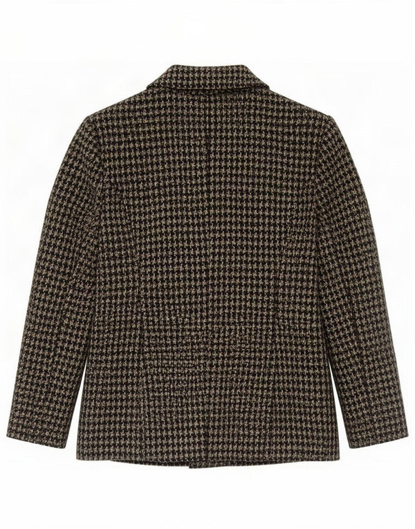 Kew Chaqueta Blazer de Manga 3/4 con 6 Botones para Mujer UK 44 Pata de Gallo Verde Medio