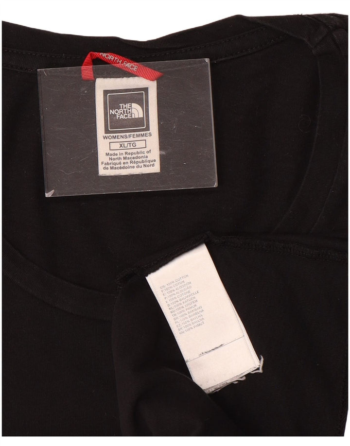 THE NORTH FACE Camiseta gráfica para mujer UK 40 XL Algodón negro
