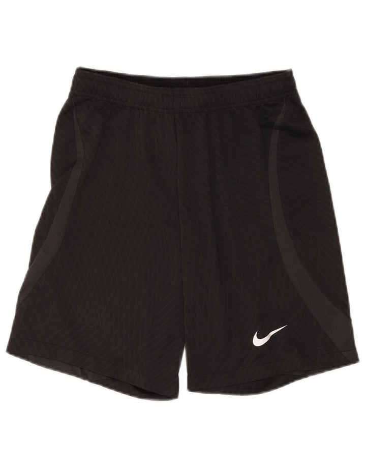 Nike Pantalones cortos deportivos Dri Fit Slim Fit para hombre, poliéster a cuadros negros pequeños