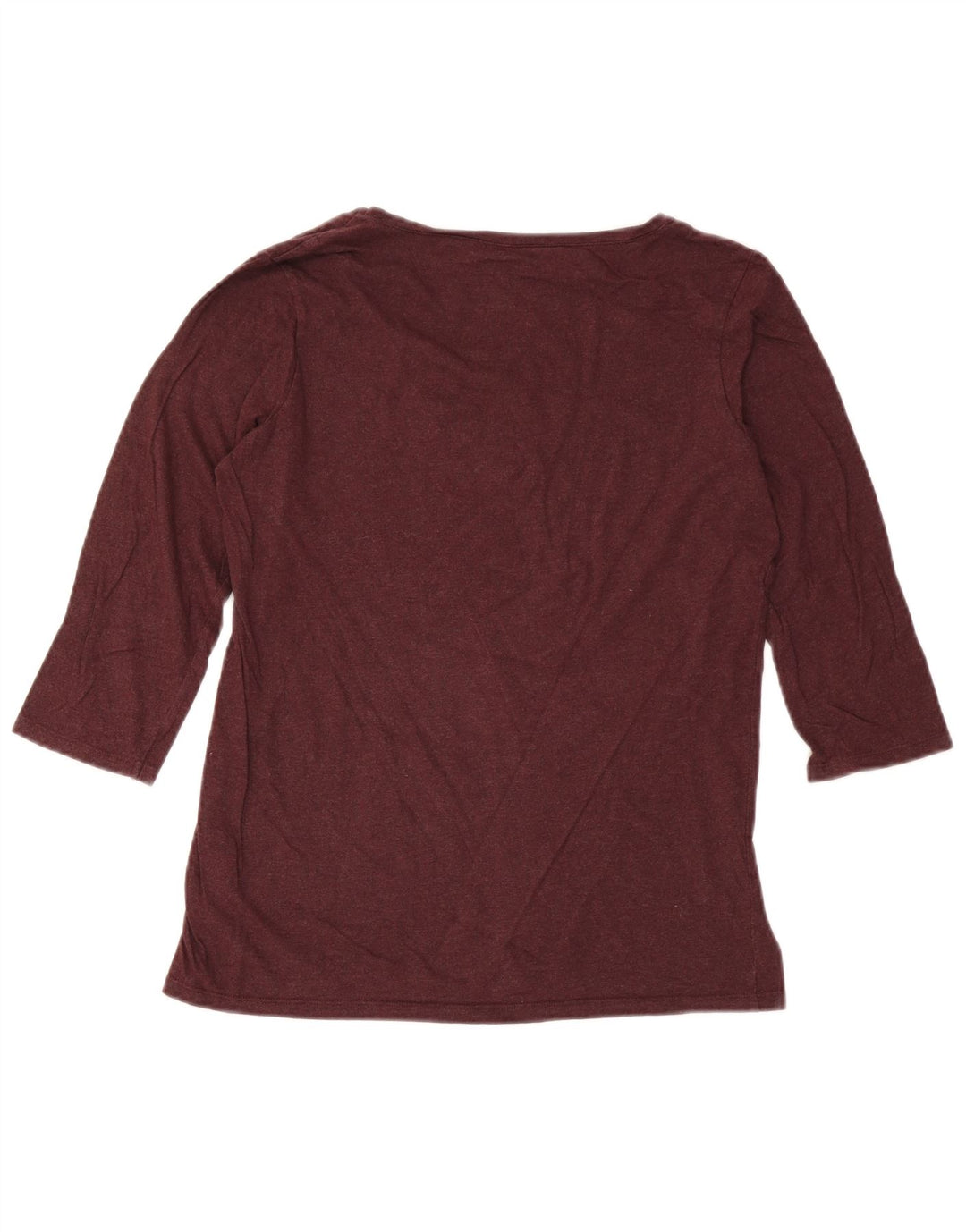 Camiseta para mujer Fat Face manga 3/4 UK 44 Algodón burdeos medio
