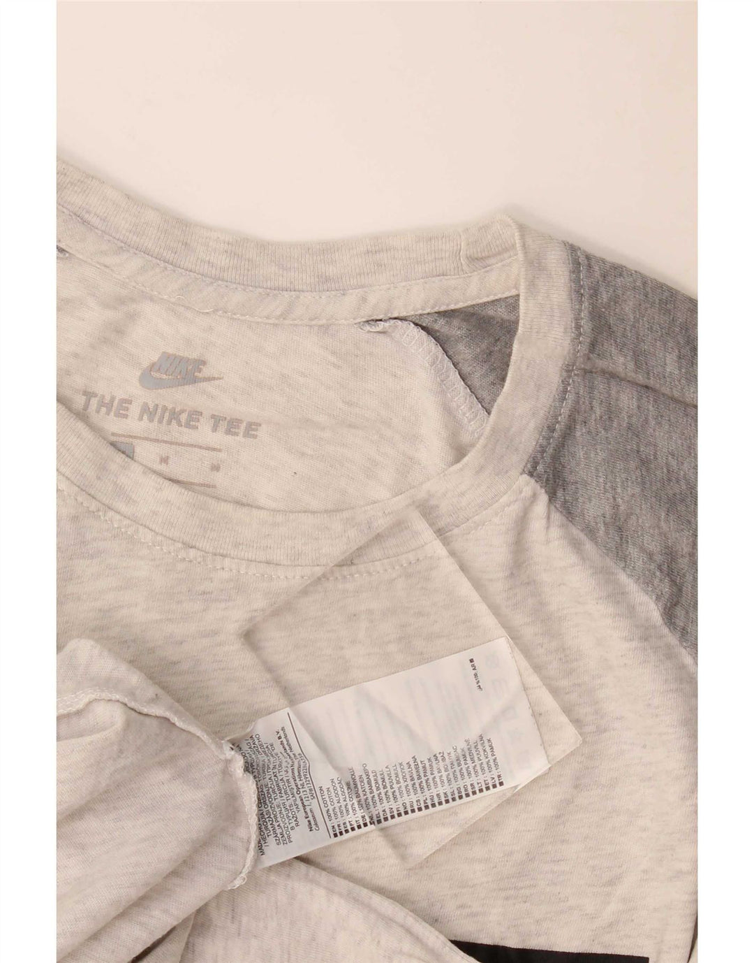 Nike Camiseta gráfica para hombre Top gris medio color block