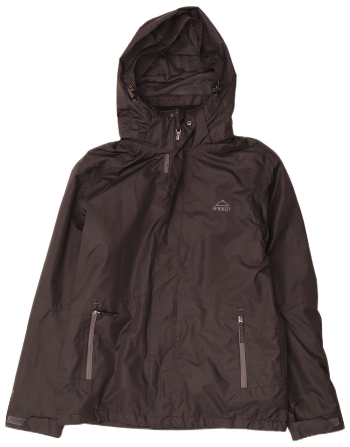 McKinley Chaqueta impermeable con capucha para hombre UK 38 Mediana Poliéster negro