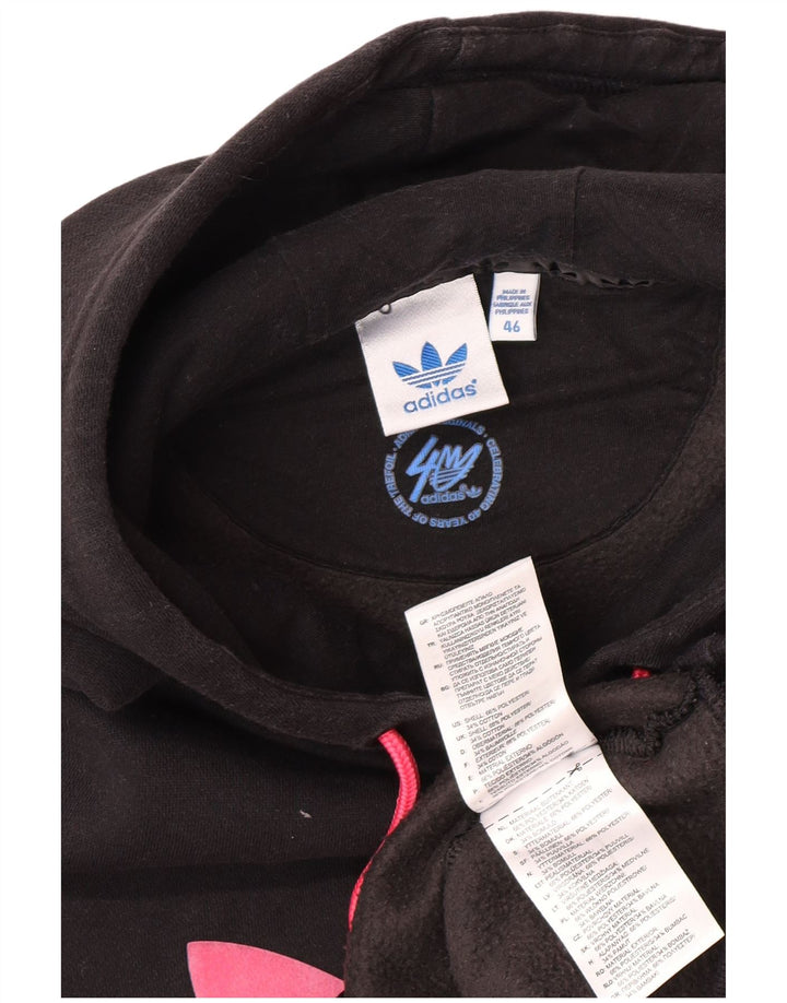 Adidas Sudadera con capucha gráfica para mujer IT 46 Poliéster negro grande