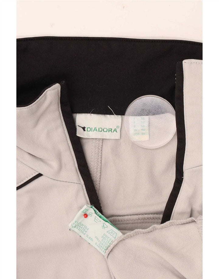 Diadora Chaqueta de chándal para hombre ES 40 Poliéster gris medio