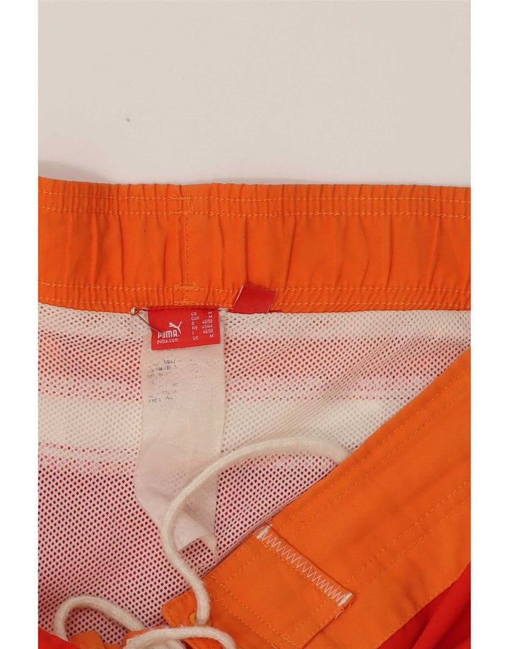 Puma Bañador con estampado gráfico y bloques de color rojo mediano para hombre