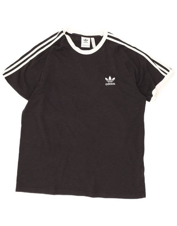 Adidas - Camiseta de manga corta para hombre, ajuste regular, talla XL, algodón negro