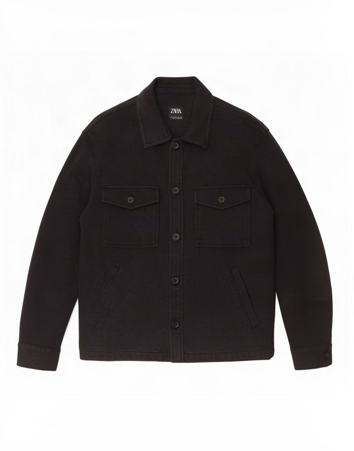 Zara Mens Utility Jacket UK 38 Medium Azul Marino