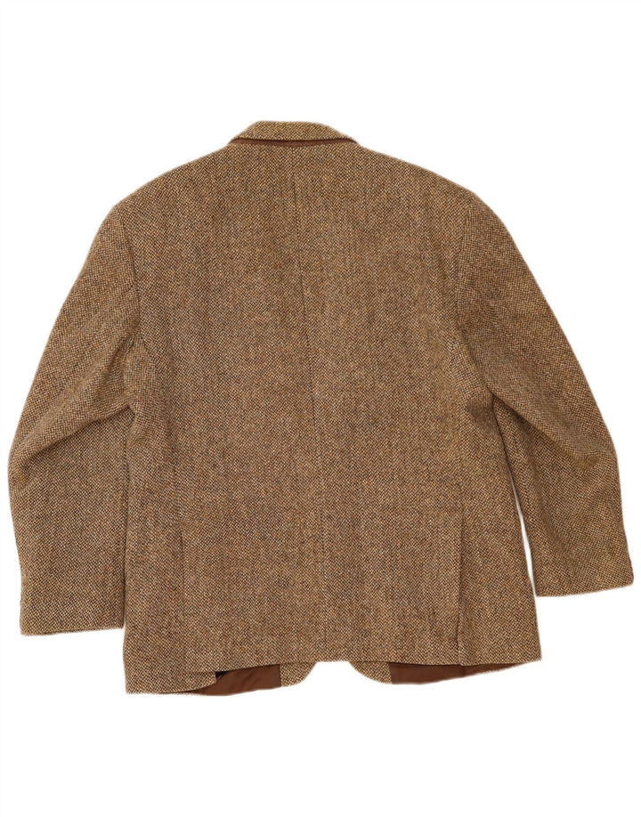 Harris Tweed Chaqueta tipo blazer de 2 botones para hombre Reino Unido 40 Grande Lana marrón