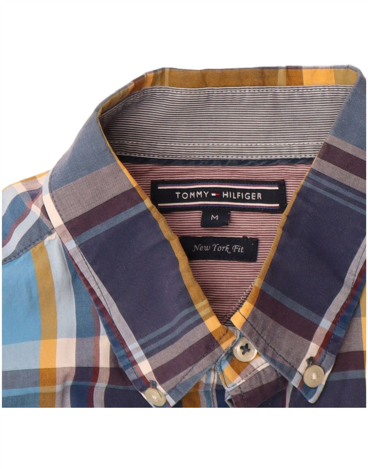 Camisa Tommy Hilfiger New York Fit de algodón a cuadros en azul medio