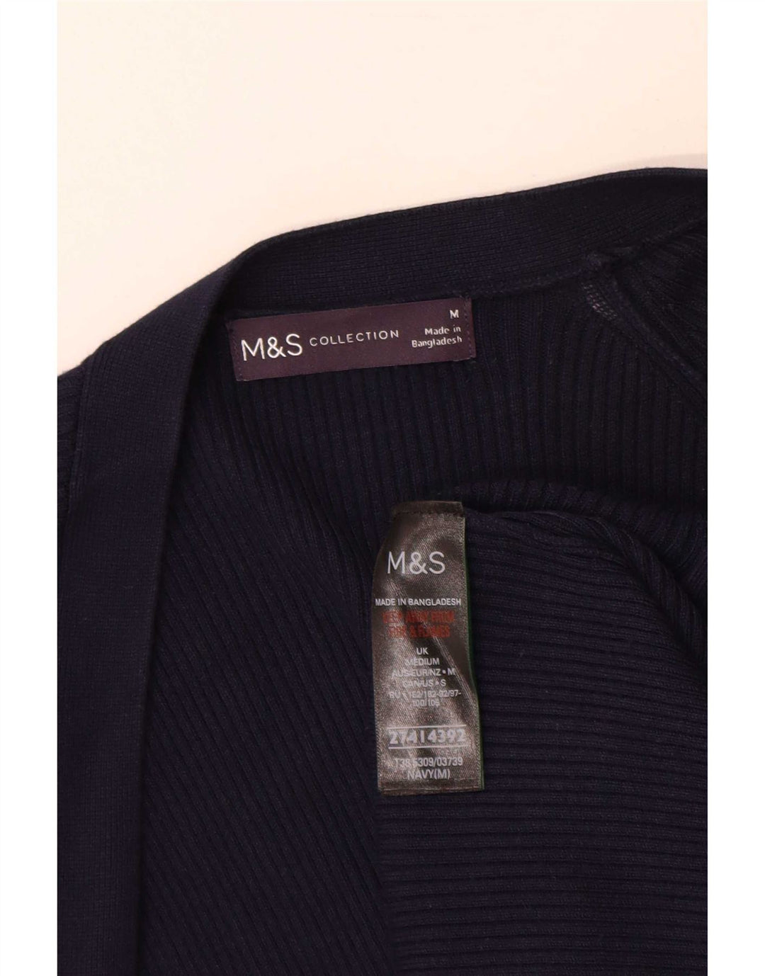 Marks & Spencer - Cárdigan largo para mujer, talla 40, tamaño mediano, azul marino