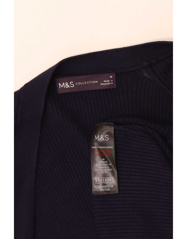 Marks & Spencer - Cárdigan largo para mujer, talla 40, tamaño mediano, azul marino
