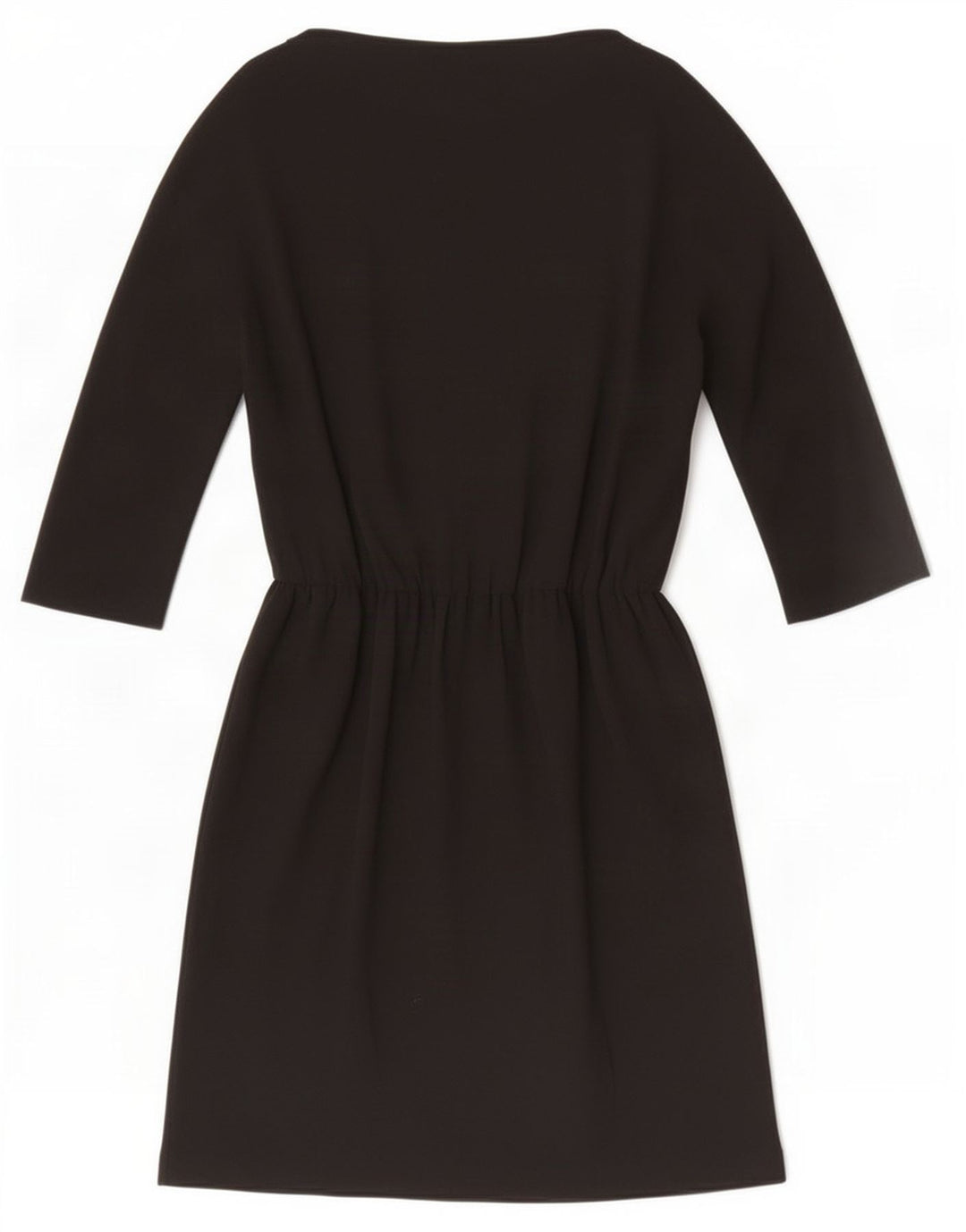 Zara Vestido Básico De Manga 3/4 Para Mujer UK 42 Mediano Negro