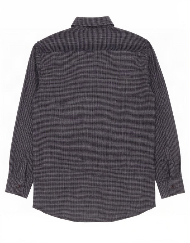 Superdry Camisa De Franela Para Hombre XL Pata De Gallo Azul Marino