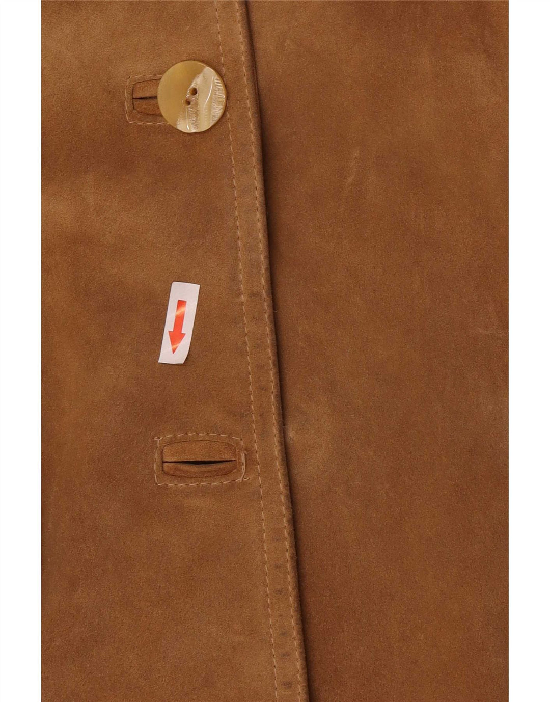 Firenze Chaqueta Blazer de Ante con 2 Botones para Mujer UK 44 Cuero Beige Medio