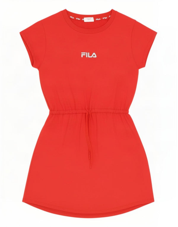 Fila Vestido camiseta gráfico para mujer UK 44 Algodón rojo mediano
