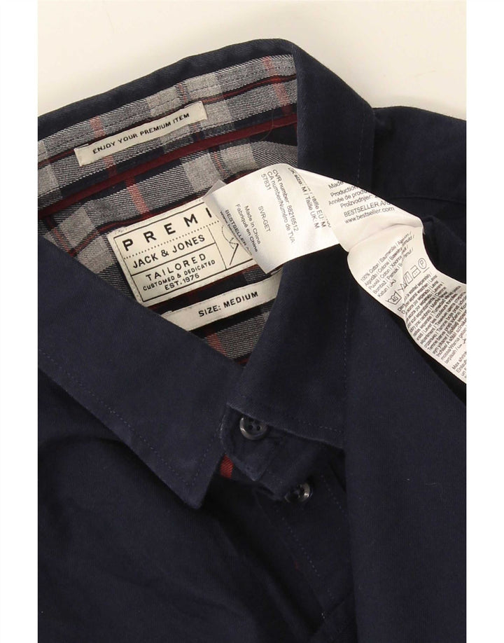 Camisa Jack & Jones Hombre A Medida Algodón Azul Marino Medio