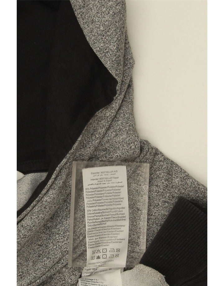 Jack & Jones Hombre Sudadera Con Capucha Jersey Gris Medio Colorblock Poliéster