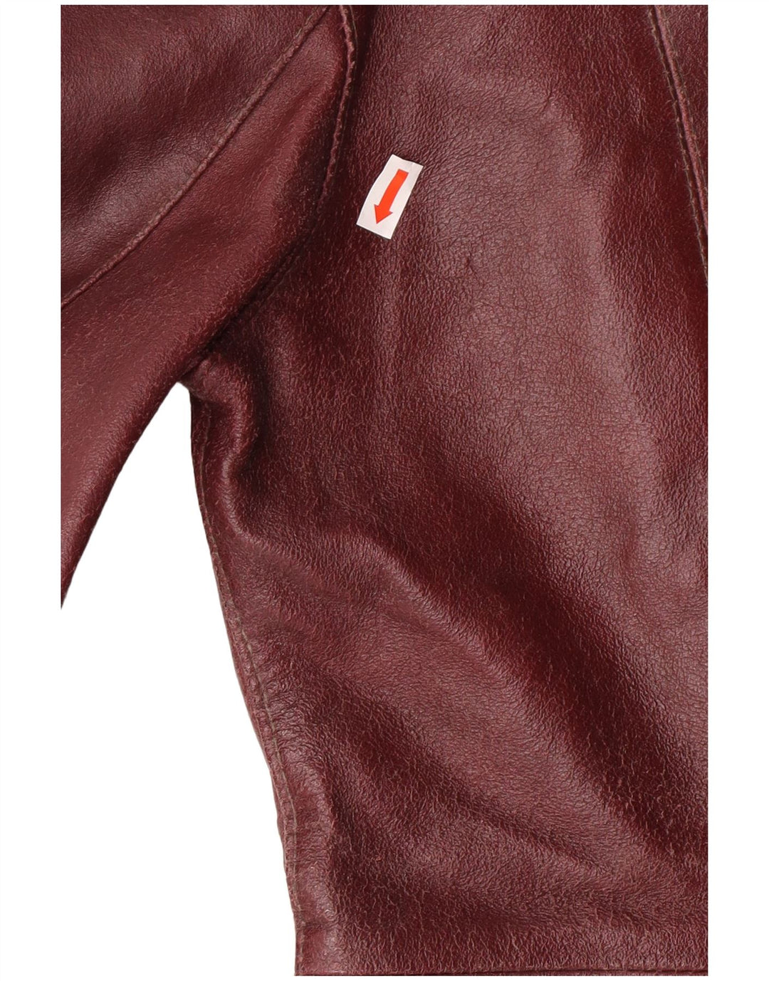 Chaqueta de cuero para mujer Reino Unido 10 Pequeño cuero granate