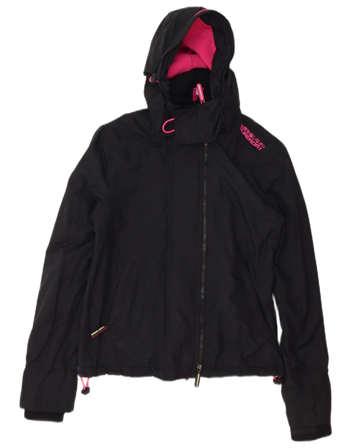 SUPERDRY Chaqueta cortavientos extragrande para mujer UK 10 Small Black